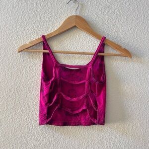 Tie Dye Cutout Festival Tank Top